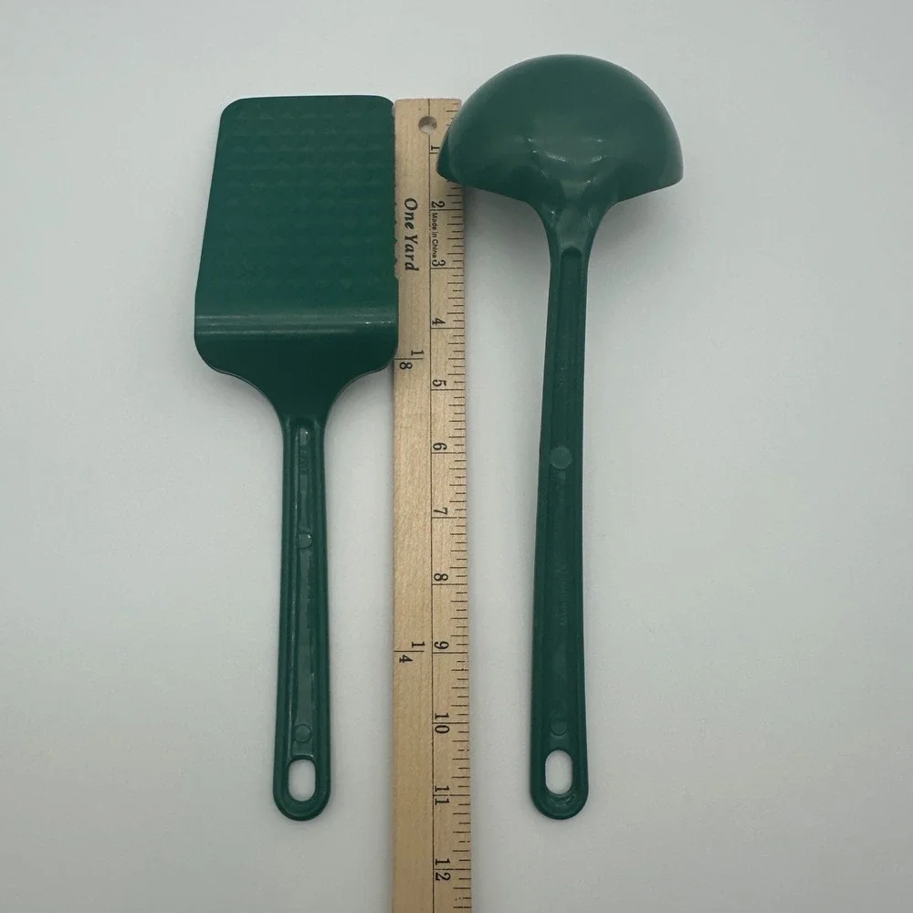 UltraTemp Robinson Hunter Green Spatula Ladle Heat Resistant 400F Made USA Vtg